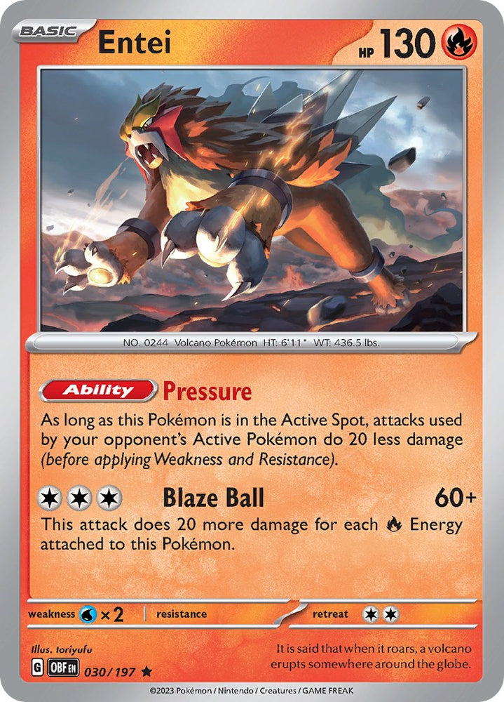 Entei (030/197) [Scarlet & Violet: Obsidian Flames]