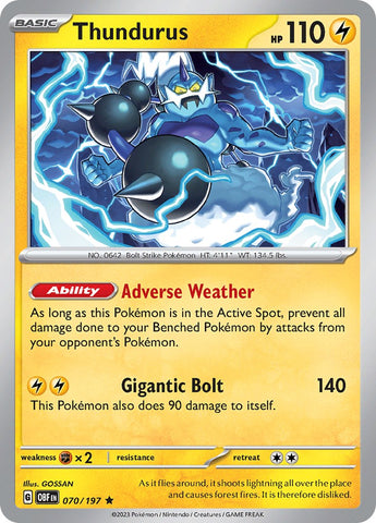 Thundurus (070/197) [Scarlet & Violet: Obsidian Flames]