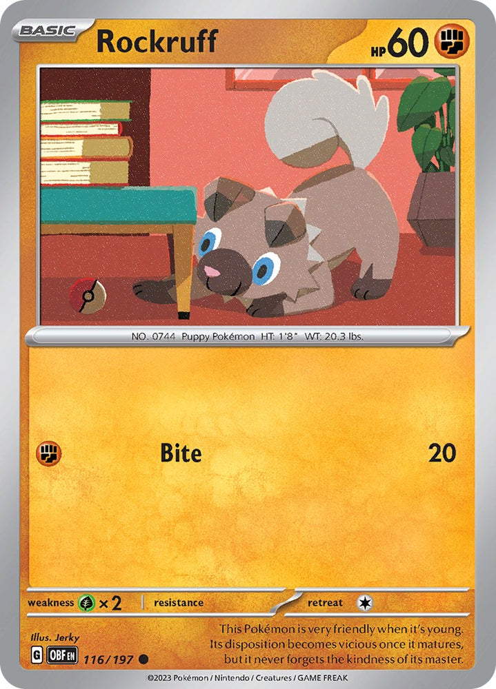 Rockruff (116/197) [Scarlet & Violet: Obsidian Flames]