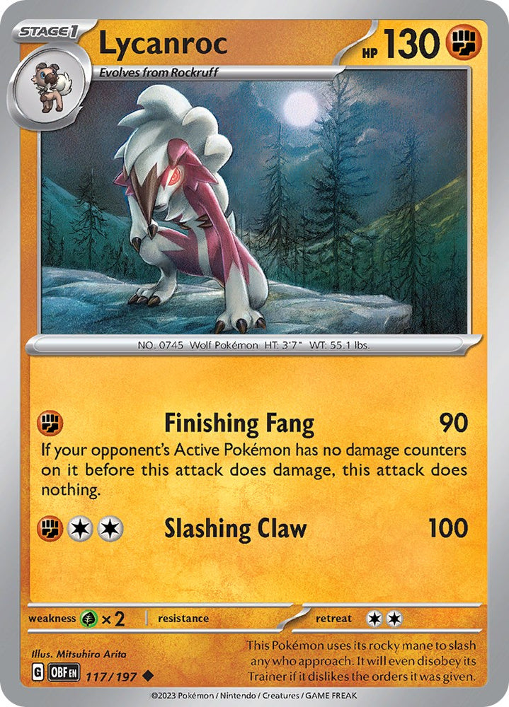 Lycanroc (117/197) [Scarlet & Violet: Obsidian Flames]