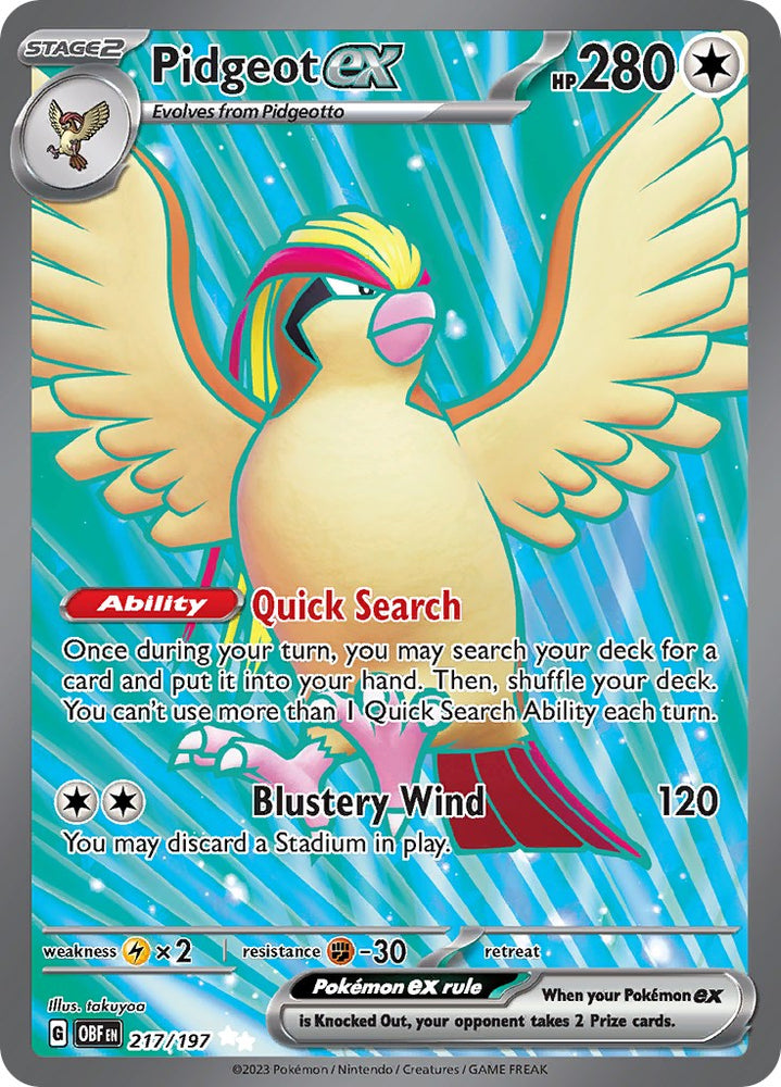 Pidgeot ex (217/197) [Scarlet & Violet: Obsidian Flames]