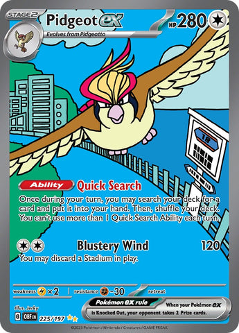 Pidgeot ex (225/197) [Scarlet & Violet: Obsidian Flames]