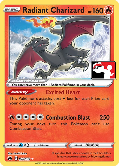 Radiant Charizard (020/159) [Prize Pack Series Three]