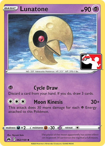 Lunatone (062/159) [Prize Pack Series Three]