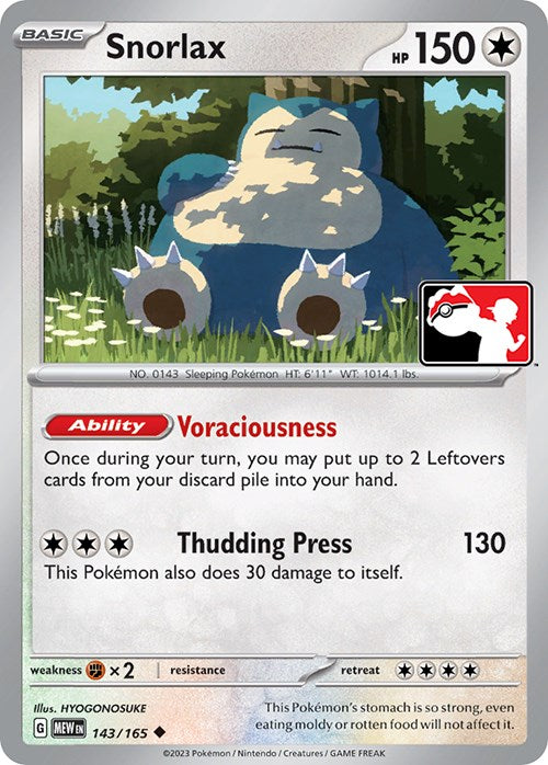 Snorlax (143/196) [Prize Pack Series Three]