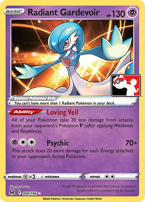 Radiant Gardevoir (069/196) [Prize Pack Series Three]