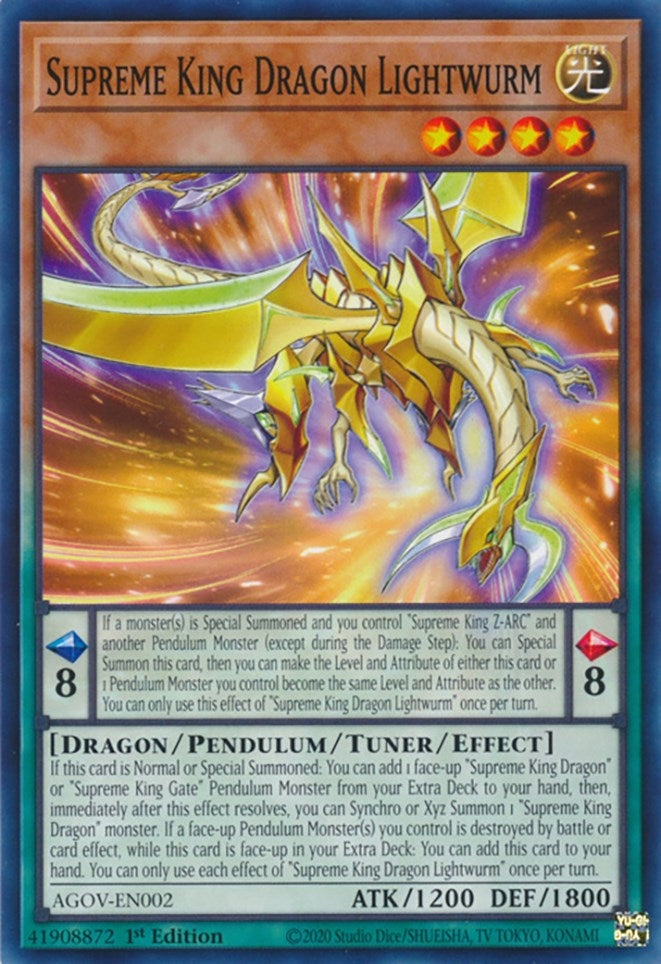 Supreme King Dragon Lightwurm (AGOV-EN002) [AGOV]