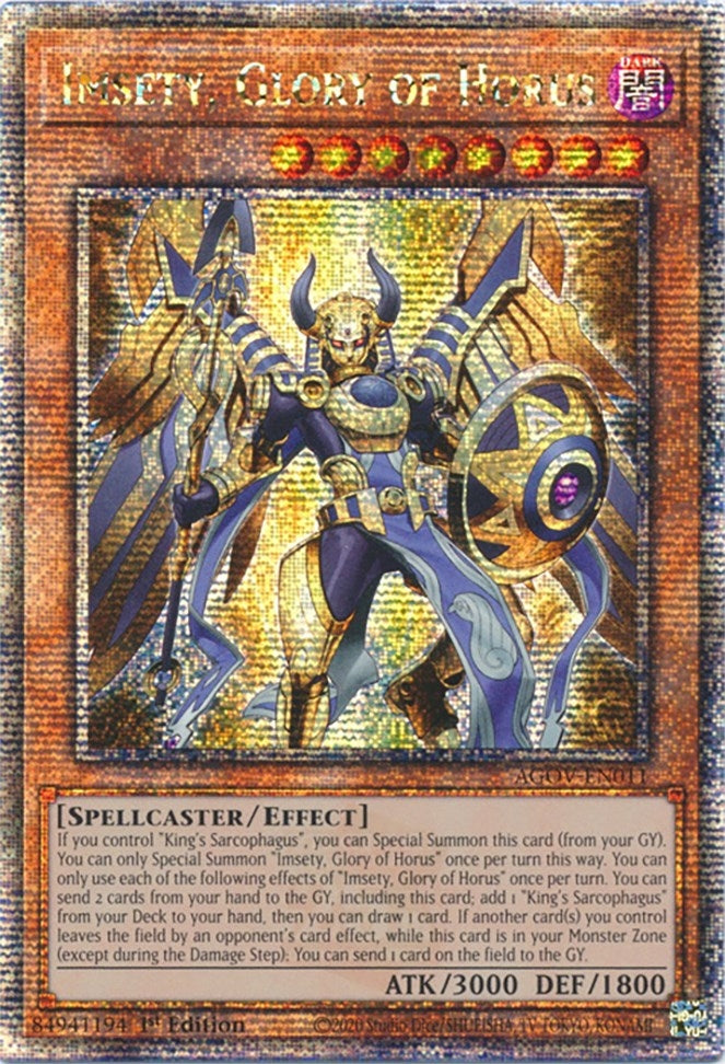 Imsety Glory of Horus Quarter Century Secret Rare (AGOV-EN011) [AGOV]