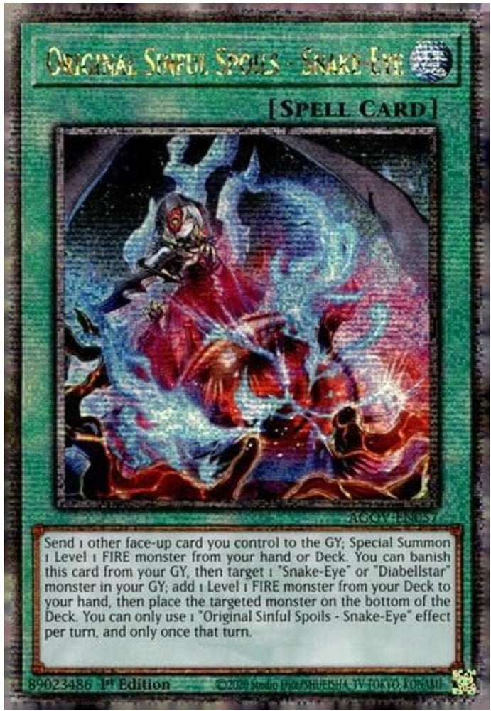 Original Sinful Spoils Snake Eye Quarter Century Secret Rare (AGOV-EN057) [AGOV]