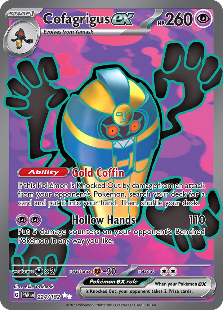 Cofagrigus ex (224/182) [Scarlet & Violet: Paradox Rift]