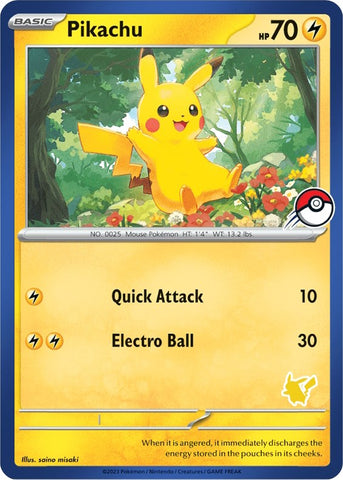 Pikachu (Blue Border) [My First Battle]