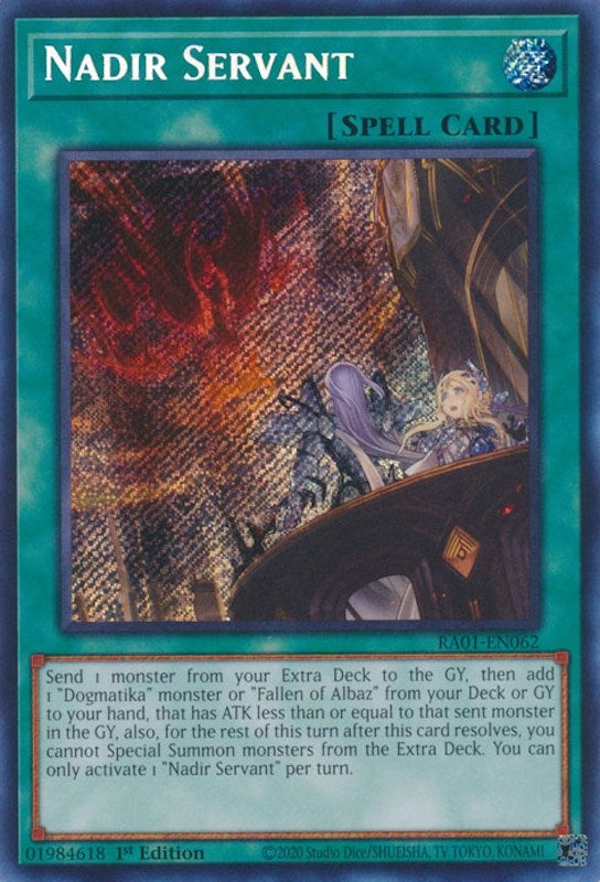 Nadir Servant Secret Rare (RA01-EN062) [RA01]