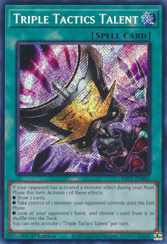 Triple Tactics Talent Secret Rare (RA01-EN063) [RA01]