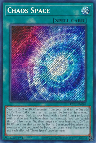 Chaos Space Secret Rare (RA01-EN065) [RA01]