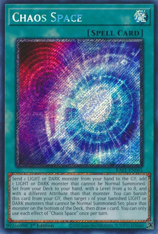 Chaos Space Platinum Secret Rare (RA01-EN065) [RA01]