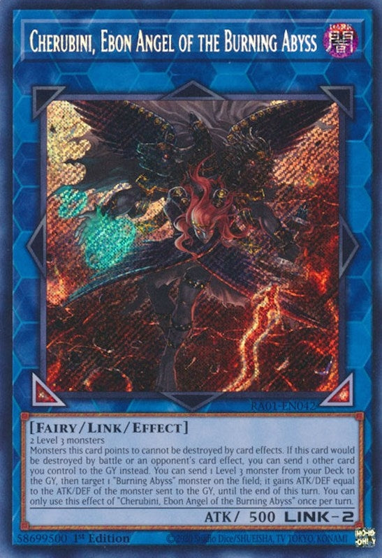 Cherubini Ebon Angel of the Burning Abyss Secret Rare (RA01-EN042) [RA01]