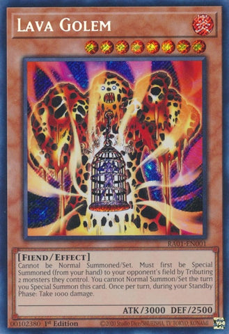 Lava Golem Secret Rare (RA01-EN001) [RA01]