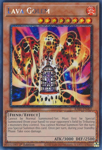 Lava Golem Platinum Secret Rare (RA01-EN001) [RA01]