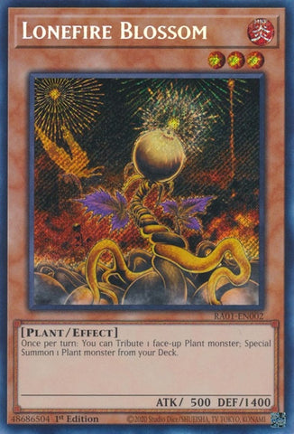 Lonefire Blossom Secret Rare (RA01-EN002) [RA01]