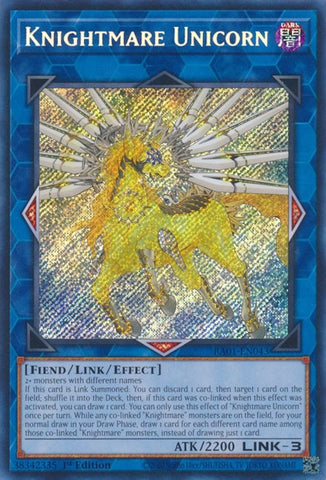 Knightmare Unicorn Secret Rare (RA01-EN043) [RA01]