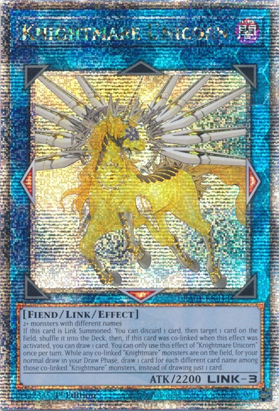 Knightmare Unicorn Quarter Century Secret Rare (RA01-EN043) [RA01]