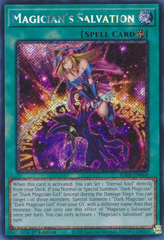 Magicians Salvation Platinum Secret Rare (RA01-EN068) [RA01]