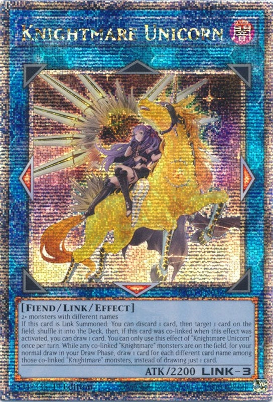 Knightmare Unicorn Alternate Art Quarter Century Secret Rare (RA01-EN043) [RA01]