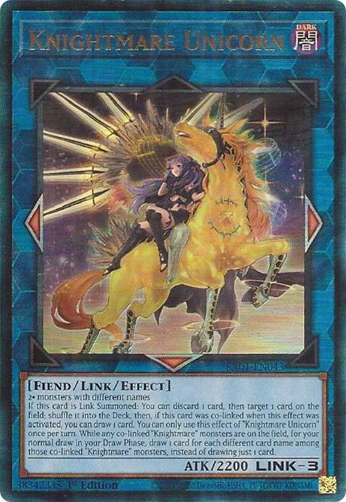 Knightmare Unicorn Alternate Art PUR (RA01-EN043) [RA01]