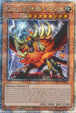 Alpha the Master of Beasts Quarter Century Secret Rare (RA01-EN022) [RA01]