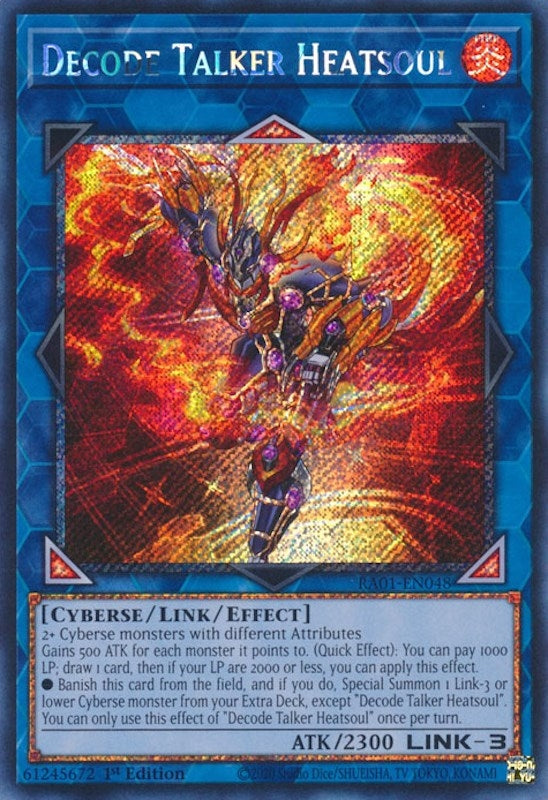 Decode Talker Heatsoul Platinum Secret Rare (RA01-EN048) [RA01]