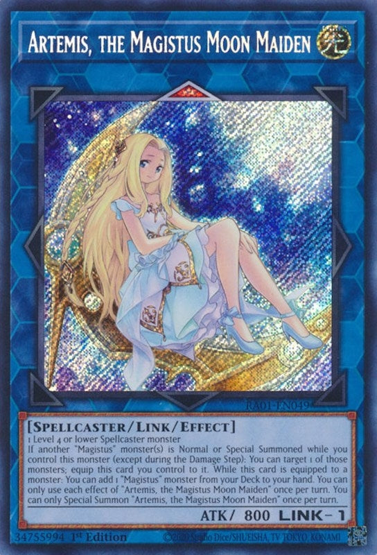 Artemis the Magistus Moon Maiden Secret Rare (RA01-EN049) [RA01]