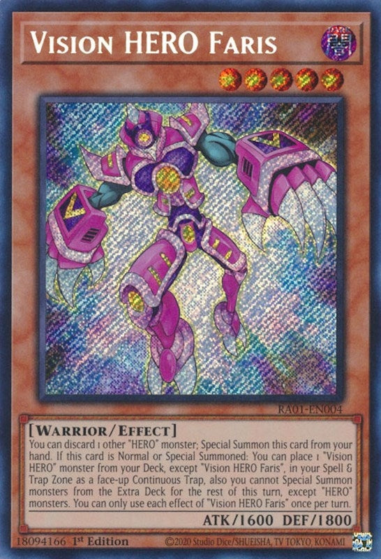 Vision HERO Faris Secret Rare (RA01-EN004) [RA01]