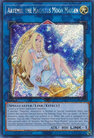 Artemis the Magistus Moon Maiden Platinum Secret Rare (RA01-EN049) [RA01]