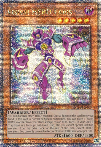 Vision HERO Faris Quarter Century Secret Rare (RA01-EN004) [RA01]