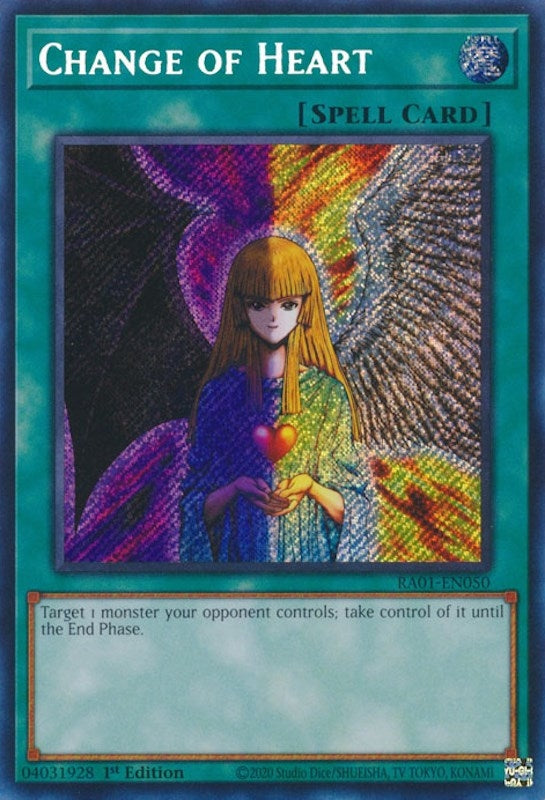 Change of Heart Secret Rare (RA01-EN050) [RA01]