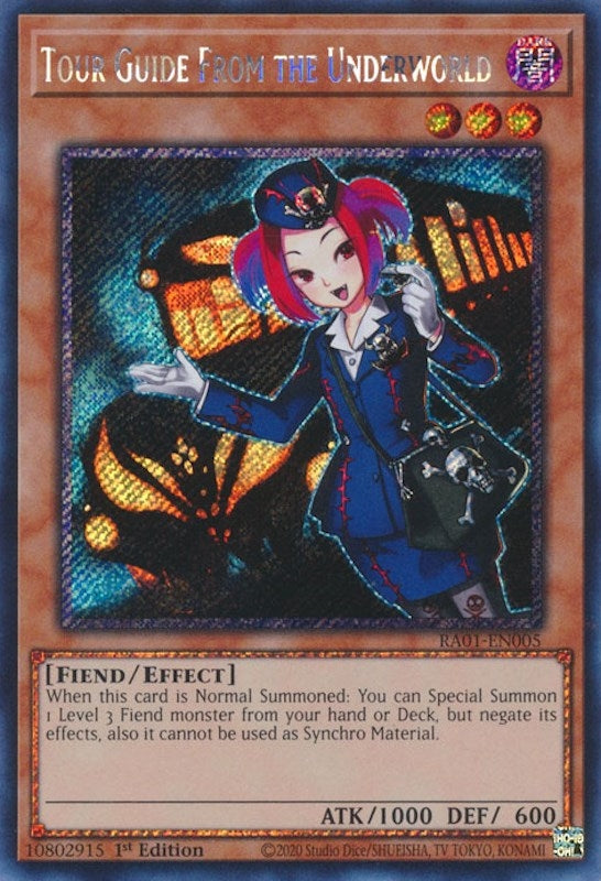 Tour Guide From the Underworld Platinum Secret Rare (RA01-EN005) [RA01]