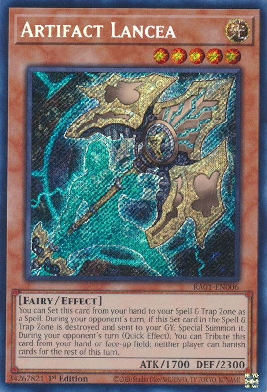 Artifact Lancea Secret Rare (RA01-EN006) [RA01]