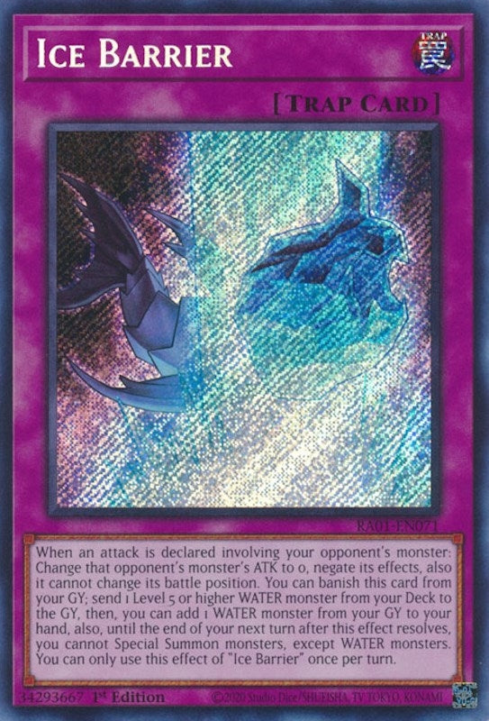 Ice Barrier Secret Rare (RA01-EN071) [RA01]