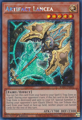 Artifact Lancea Platinum Secret Rare (RA01-EN006) [RA01]