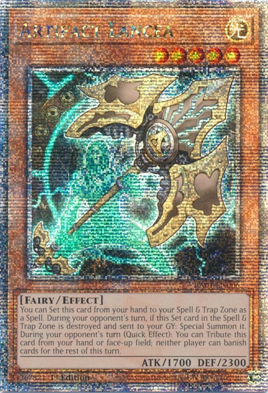 Artifact Lancea Quarter Century Secret Rare (RA01-EN006) [RA01]