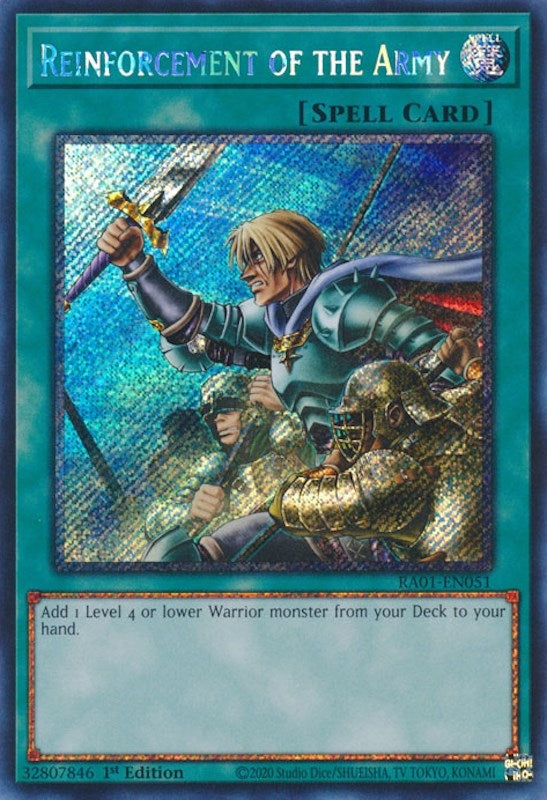 Reinforcement of the Army Platinum Secret Rare (RA01-EN051) [RA01]