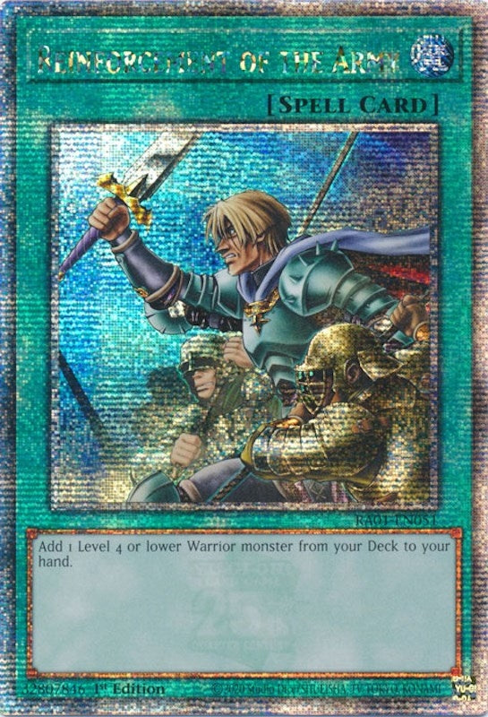 Reinforcement of the Army Quarter Century Secret Rare (RA01-EN051) [RA01]