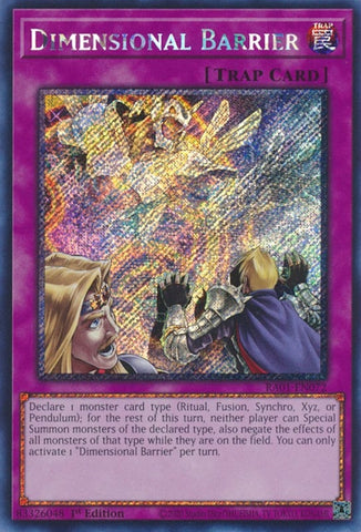 Dimensional Barrier Platinum Secret Rare (RA01-EN072) [RA01]