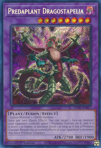 Predaplant Dragostapelia Secret Rare (RA01-EN027) [RA01]