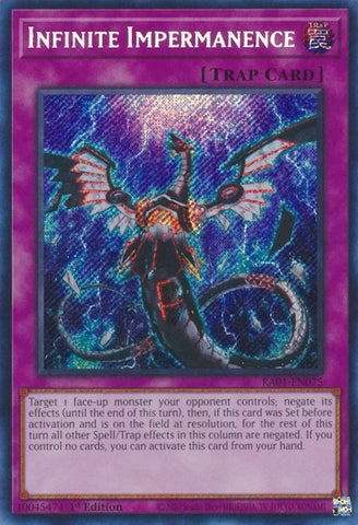 Infinite Impermanence Secret Rare (RA01-EN075) [RA01]