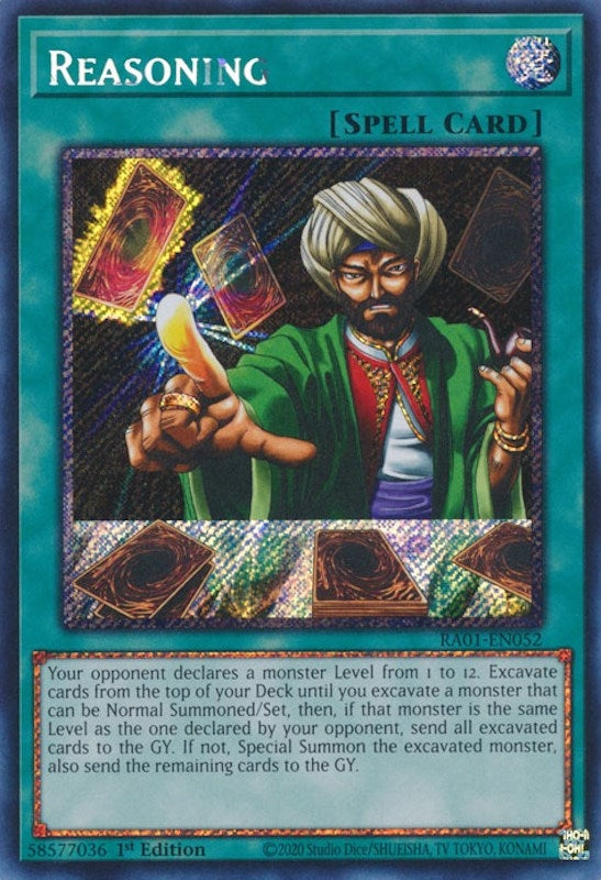 Reasoning Platinum Secret Rare (RA01-EN052) [RA01]