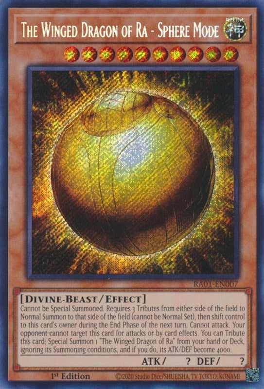 The Winged Dragon of Ra Sphere Mode Secret Rare (RA01-EN007) [RA01]