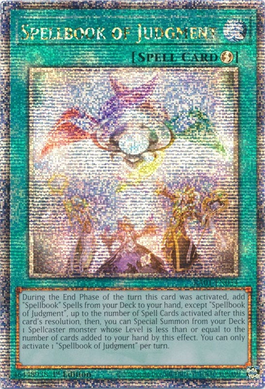 Spellbook of Judgment Quarter Century Secret Rare (RA01-EN054) [RA01]