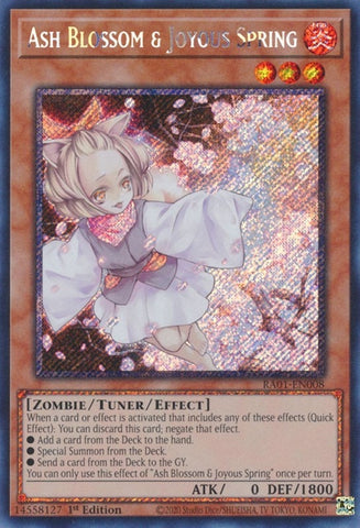 Ash Blossom and Joyous Spring Platinum Secret Rare (RA01-EN008) [RA01]