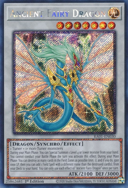 Ancient Fairy Dragon Platinum Secret Rare (RA01-EN030) [RA01]